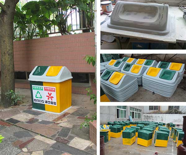  采購玻璃鋼戶外垃圾桶，認準欣方圳垃圾桶廠家